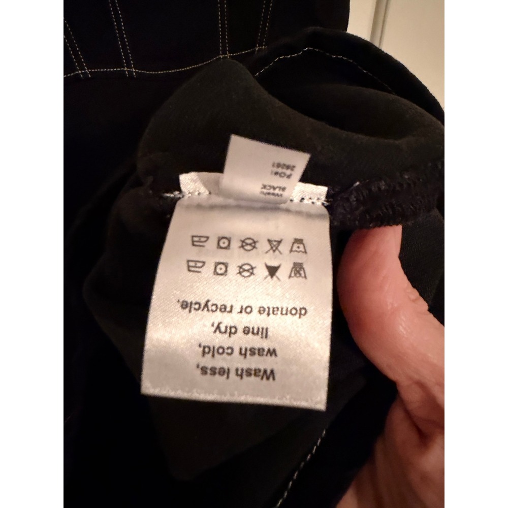 Reformation Davies Bustier Denim Mini Dress Women 0 Black Contrast Stitch NWOT - Picture 6 of 9